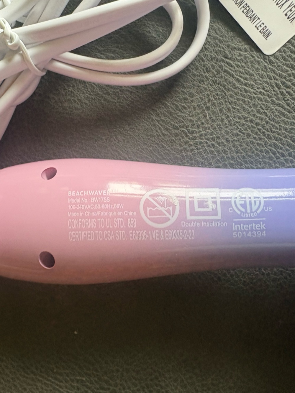 Beachwaver B1.25 Rotating Curling Iron Pink Purple 1.25” Barrel Works - Picture 5 of 7